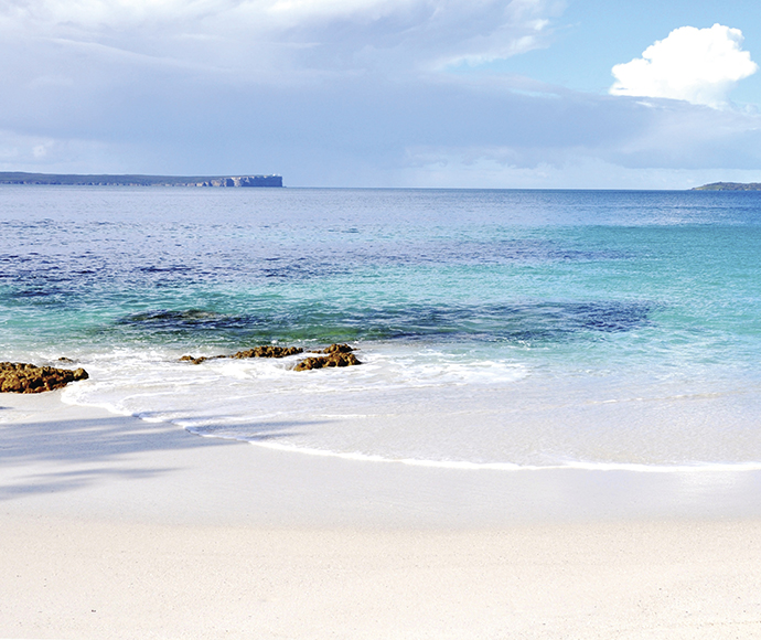 Beach with crystal clear water