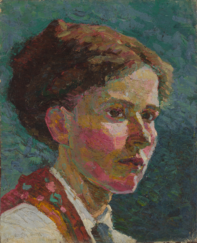Self-portrait oil painting of Grace Cossington Smith.