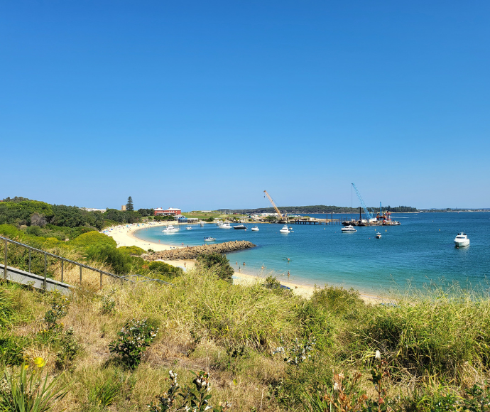 Frenchmans bay looking south towards the ocean.