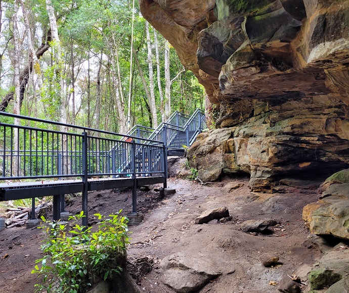 Rebuilt infrastructure at Glow Worm Glen, Morton National Park