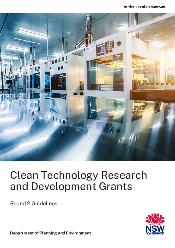 Clean Technology Research and Development Grants Round 2 Guidelines ...